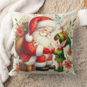 Cojín Decorativo Santa y elfo 1