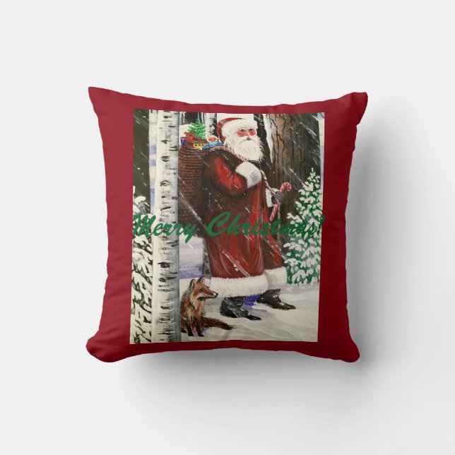 Cojín Decorativo Santa y Fox Pillow (Anverso)