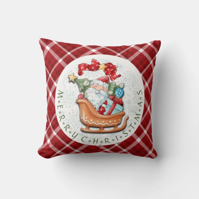 Cojín decorativo Santa y Navidades Sleigh (Anverso)