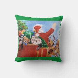 Cojín Decorativo Santa y sus ayudantes