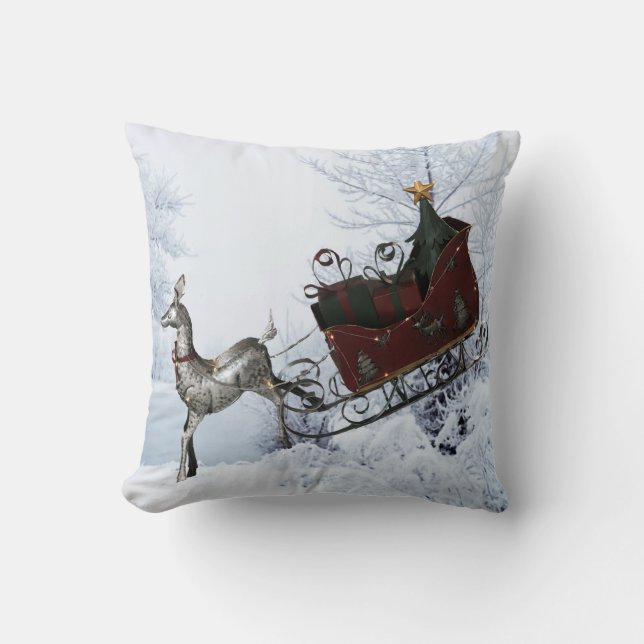 Cojín Decorativo Santas Sleigh (Anverso)