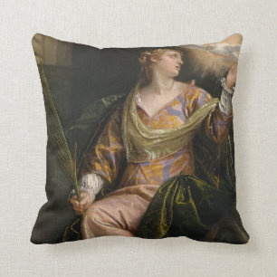 Cojín Decorativo Santo Catherine de Alexandría en la prisión