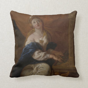 Cojín Decorativo Santo Cecilia el   c.1700 (aceite en el papel)