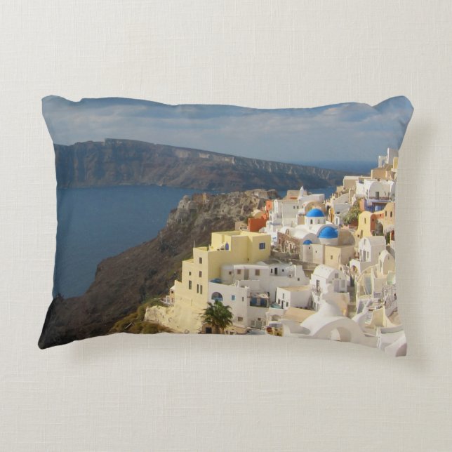 Cojín Decorativo Santorini al atardecer (Reverso)