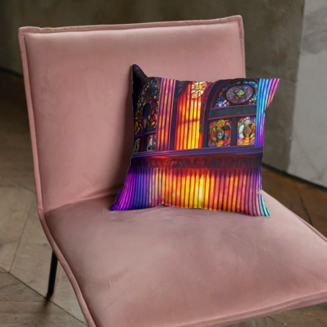 Cojín Decorativo Santuario | Interior de la iglesia arcoiris (Subido por el creador)