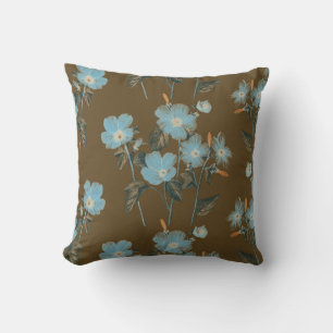 Cojín Decorativo Santuario y Spa de Amor Propio Floral Azul Pastel