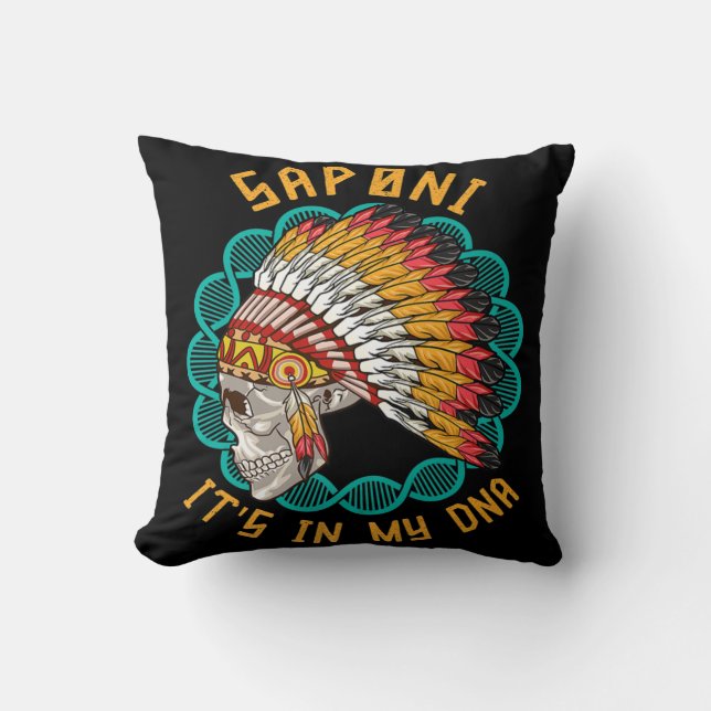 Cojín Decorativo Saponi Legado Nativo Estadounidense Race Saponi Tr (Anverso)
