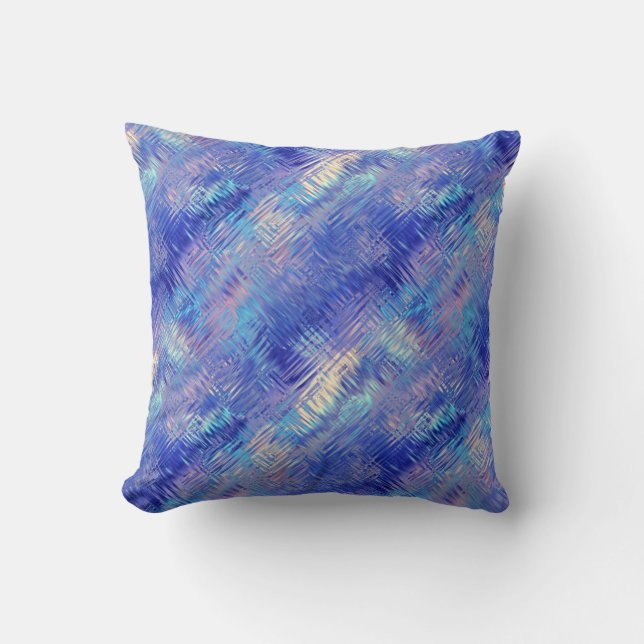 Cojín Decorativo Sapphire Blue Scribled Textura (Anverso)