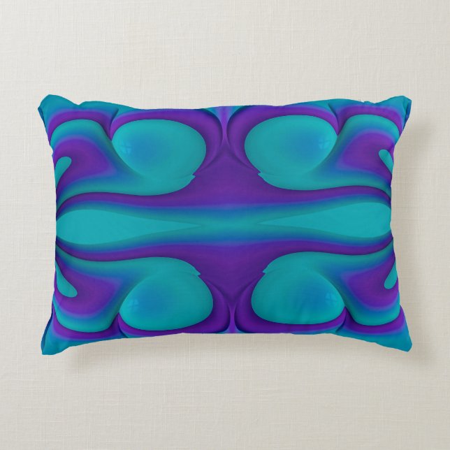 Cojín Decorativo ~ SAPPHIRE EYES ~ Diseño fractal ~ Original ~ ~ (Anverso)