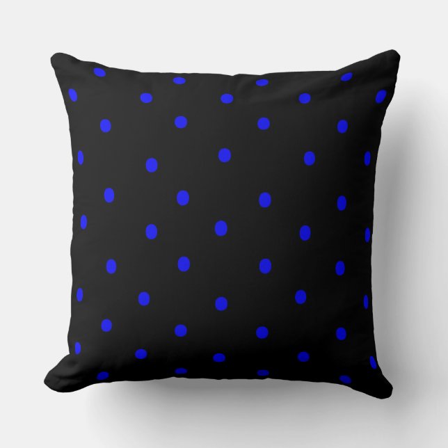 Cojín Decorativo Sapphire Polka Dot Black (Anverso)
