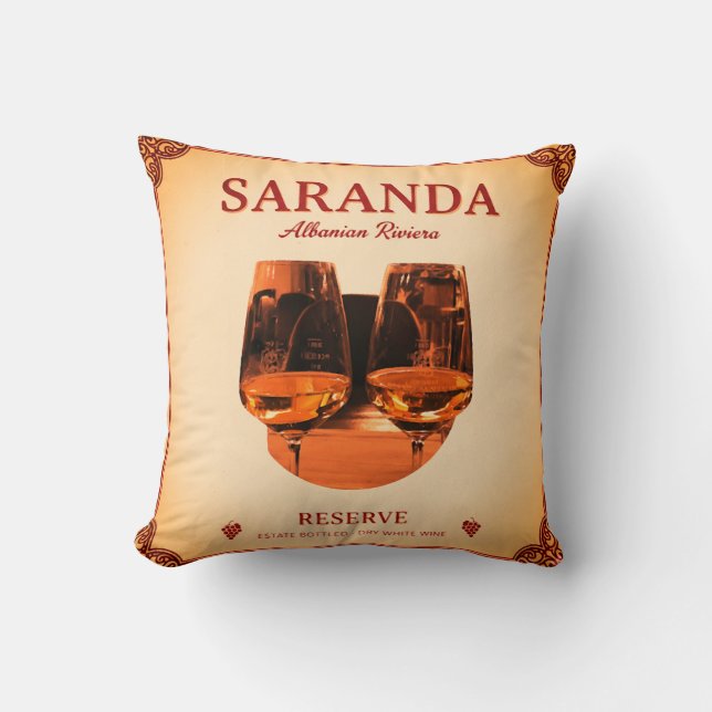 Cojín Decorativo Saranda, Albania Throw Pillow (Anverso)