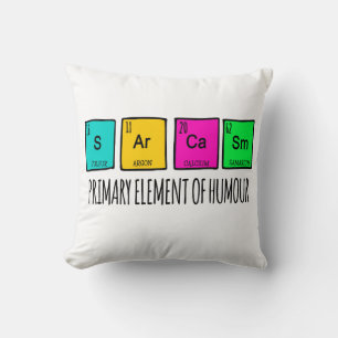 Cojín Decorativo Sarcasmo Elementos primarios del humor