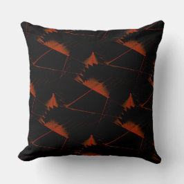 Cojín Decorativo Sas o zig zag sobre rojo intenso
