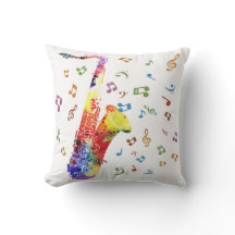 Saxofón caprichoso de la acuarela