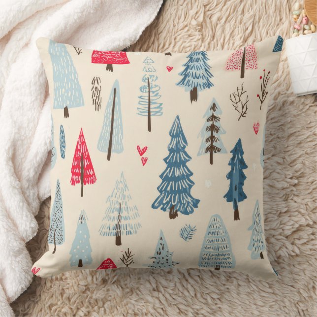 Cojín Decorativo Scandinavian Winter Forest Pattern (2) (Manta)