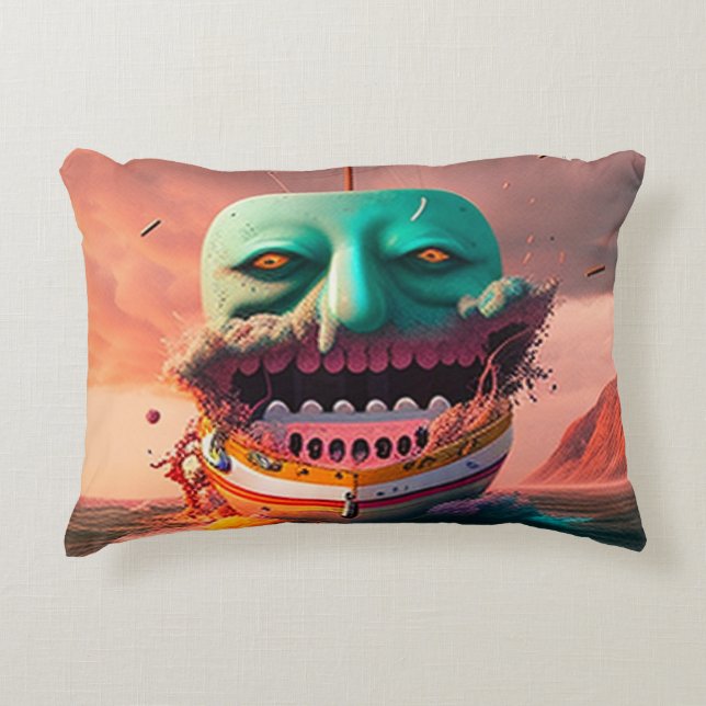 Cojín Decorativo Scary boat (Anverso)
