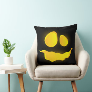 Cojín Decorativo Scary Bumkin sonríe la temporada de Halloween