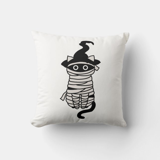 Cojín Decorativo Scary cat wrapped (Anverso)