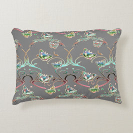 Cojín Decorativo Schmetterlinge Verzierungen Grau 