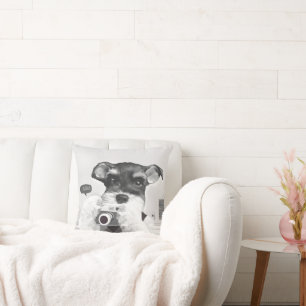 Cojín Decorativo Schnauzer con cámara