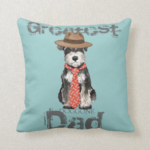 Cojín Decorativo Schnauzer Dad en miniatura