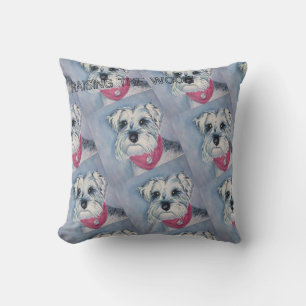 COJÍN DECORATIVO SCHNAUZER DULCE GRIS PLATA