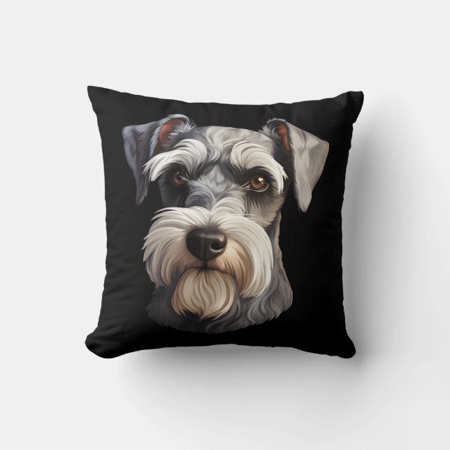 Cojín Decorativo Schnauzer en miniatura (Anverso)