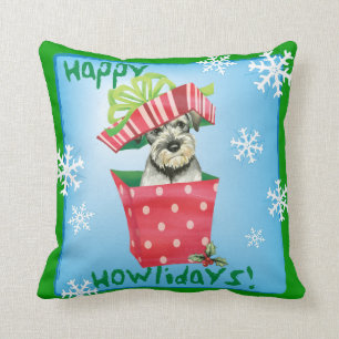 Cojín Decorativo Schnauzer estándar feliz de Howlidays
