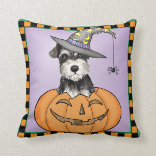 Cojín Decorativo Schnauzer miniatura de Halloween