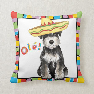Cojín Decorativo Schnauzer miniatura de la fiesta