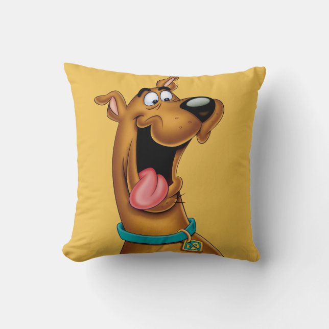 Cojín Decorativo Scooby-Doo excitó la cara (Anverso)