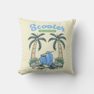 Cojín Decorativo Scooter en vacaciones
