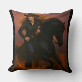 Cojín Decorativo Scorching Fast Barrel Racing Team Throw Pillow