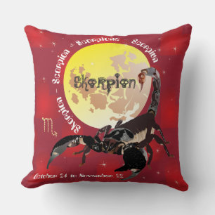 Cojín Decorativo Scorpio October 24 to los noviembre de 22 Pillow