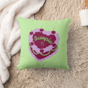 Cojín Decorativo Scorpio Zodiac Pastel Pastel de corazón