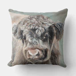 Cojín Decorativo Scottish Highland Calf on Green