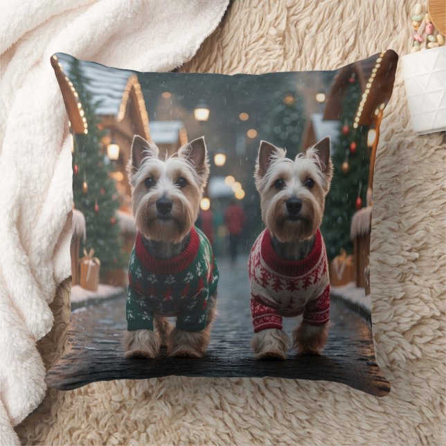 Cojín Decorativo Scottish Terrier Dogs Christmas Snow Holiday (Manta)