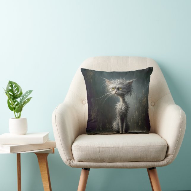 Cojín Decorativo Scruffy City Street Cat (Silla)