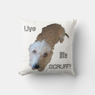 Cojín Decorativo Scruffy Dog "Live life SCRUFFY" Pillow