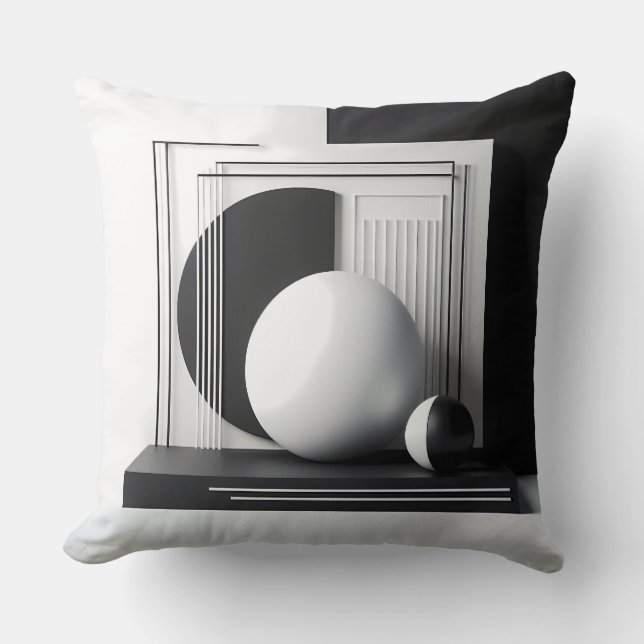 Cojín Decorativo Sculptural Dialogue in Contrast (Anverso)