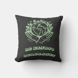 Cojín Decorativo Sé Amable con Nuestro Planeta: Camiseta Tierra de