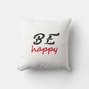 Cojín Decorativo Sé Feliz – Diseño Simple de Cita Positiva