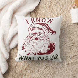 Cojín Decorativo Sé lo que hiciste Vintage Navidad