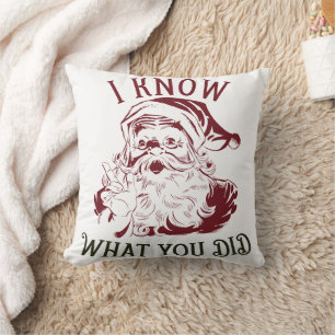 Cojín Decorativo Sé lo que hiciste Vintage Navidad