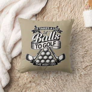 Cojín Decorativo Se Necesitan Muchas Pelotas - golf divertido
