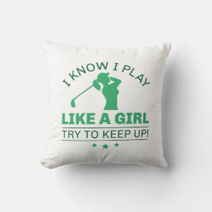 Cojín Decorativo Sé Que Juego Como Un Chica Intento Mantenerme Al D