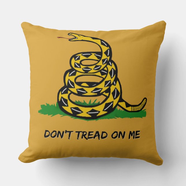 Cojín Decorativo Sé un verdadero libertario. No me pises. (Anverso)