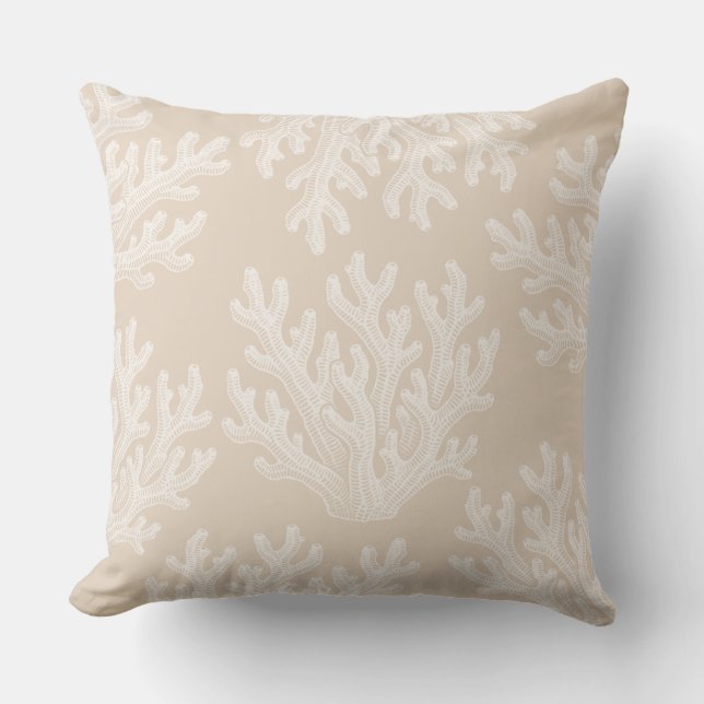 Cojín Decorativo Sea Coral Silhouette | Sunkissed Sand (Anverso)