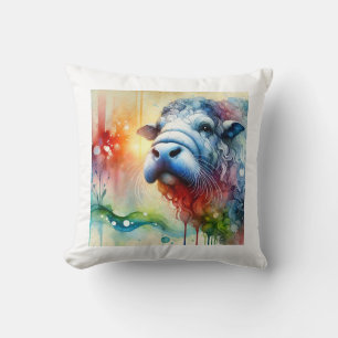 Cojín Decorativo Sea Cow in Watercolor 270624AREF126 - Watercolor