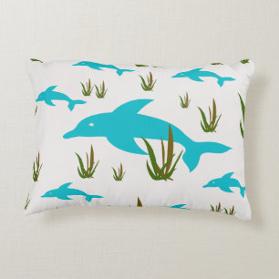 Cojín Decorativo Sea Dream turquesa delfín tema océano único